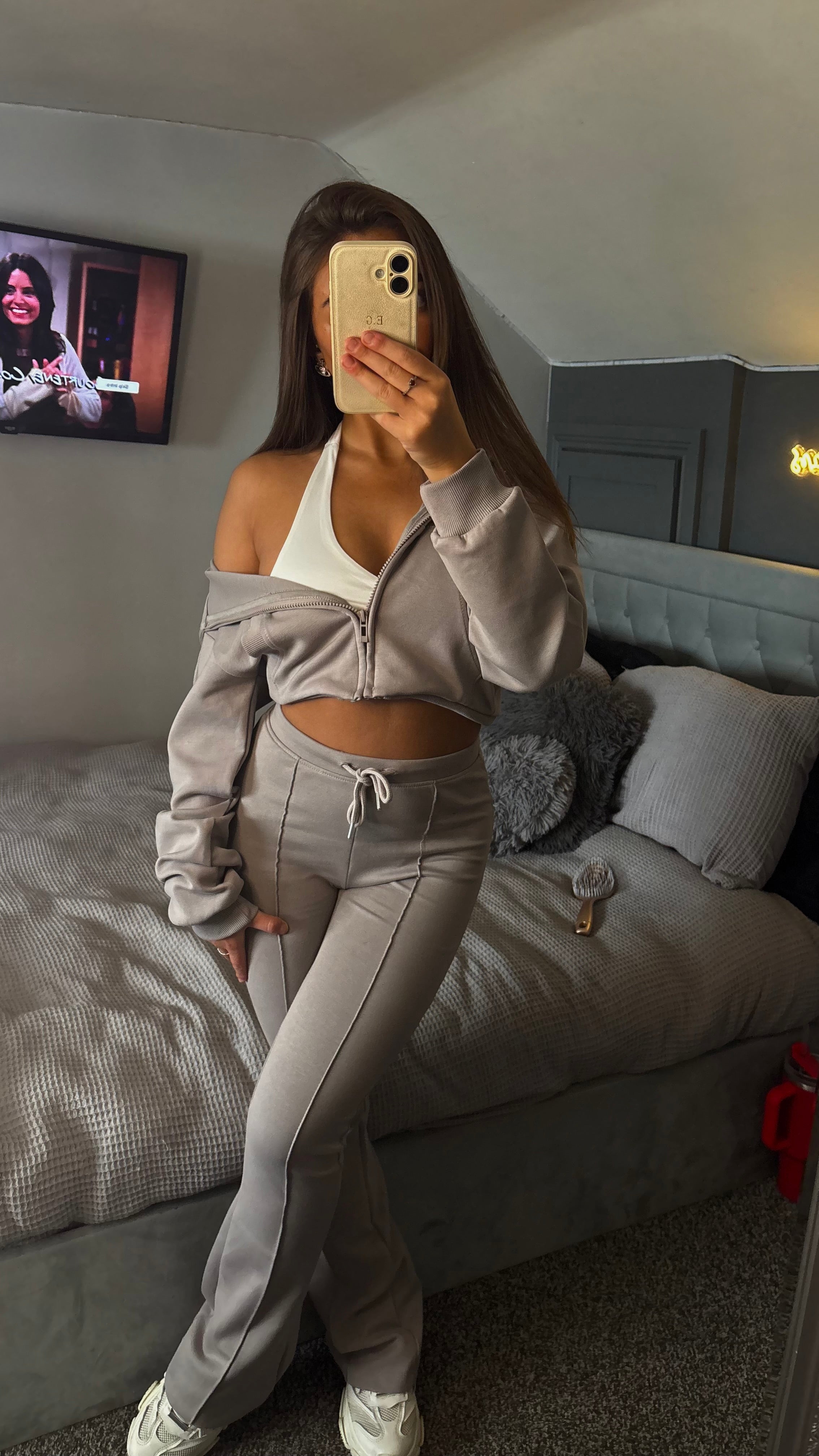 Crop Sweatshirt Hoodie and Bell Bottom Trousers | Xtralitty