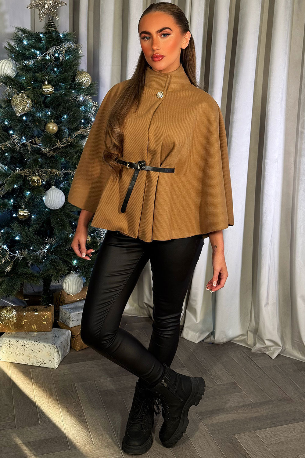 Cape with Belt Tan | Xtralitty