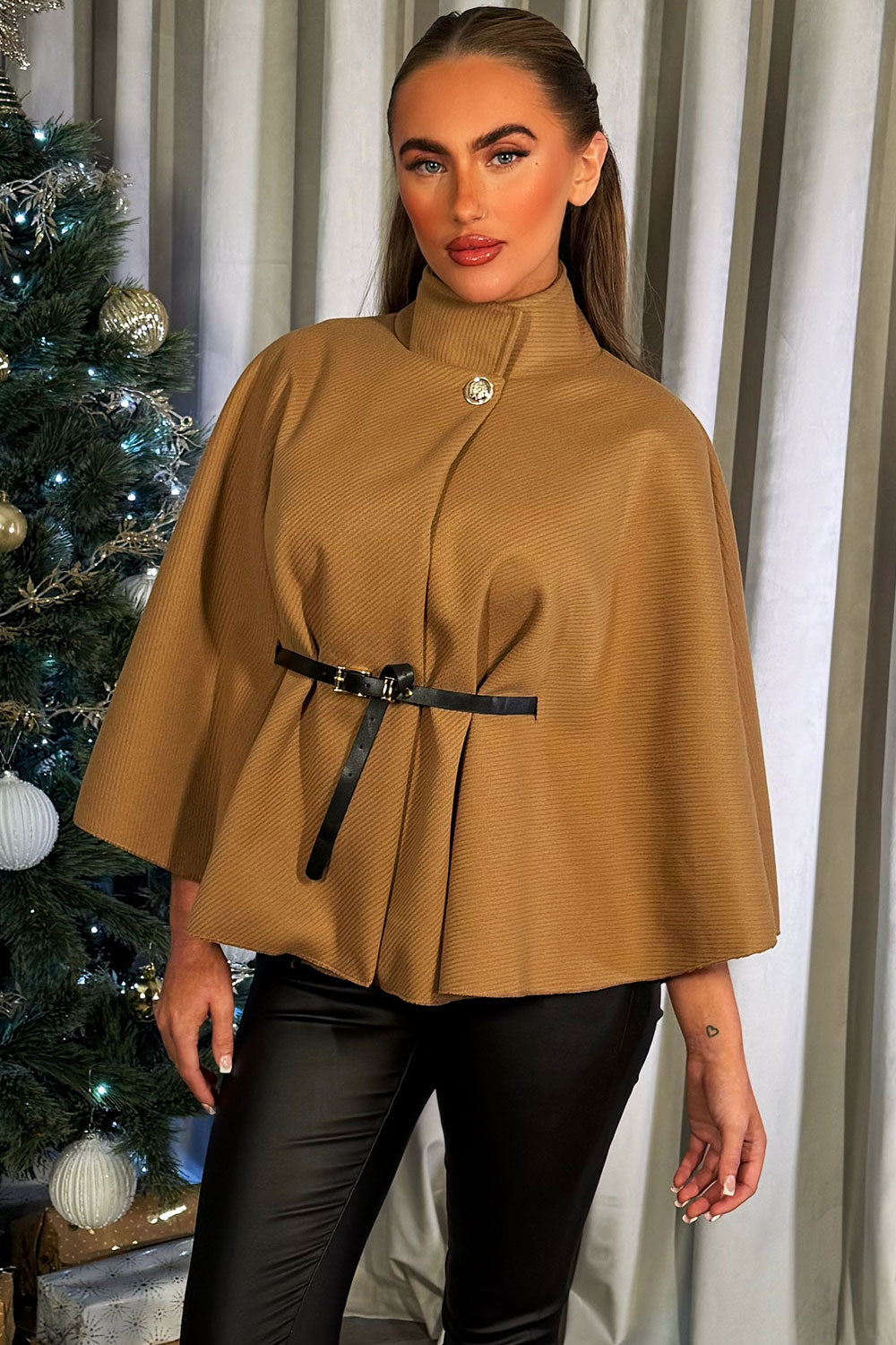 Cape with Belt Tan | Xtralitty