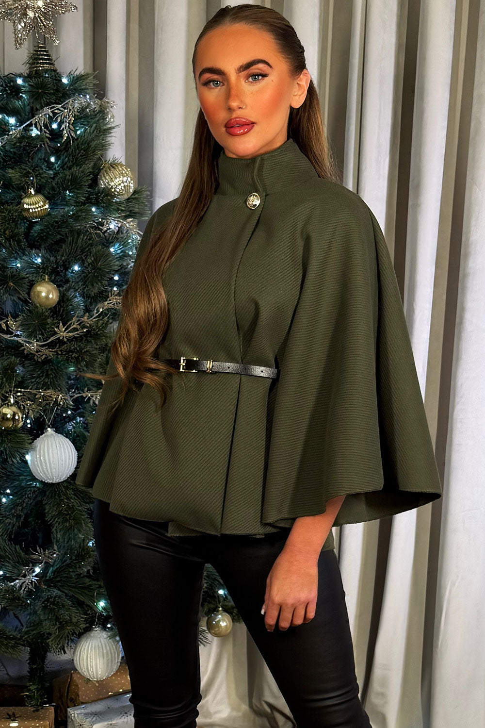 Cape with Belt Khaki | Xtralitty