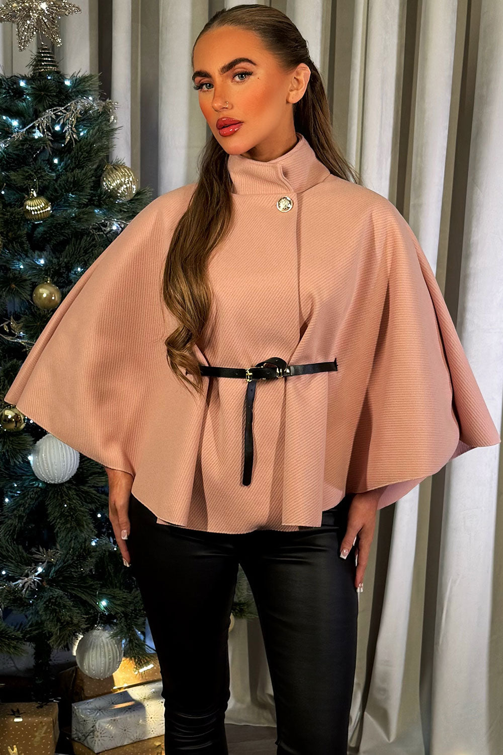 Cape with Belt Pink | Xtralitty