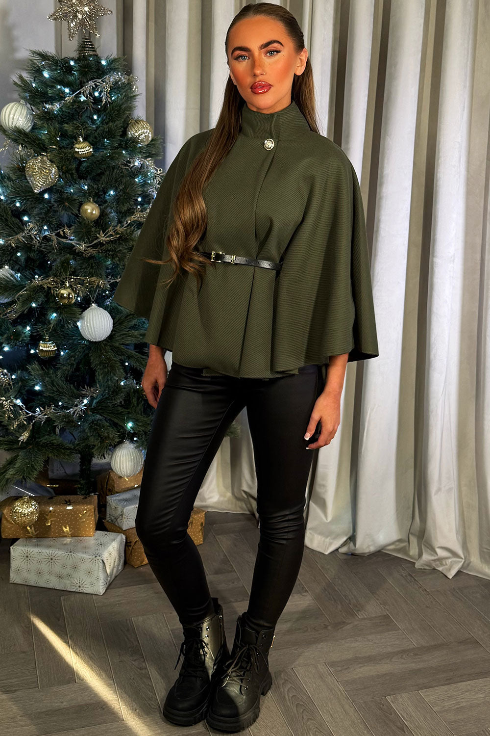 Cape with Belt Khaki | Xtralitty