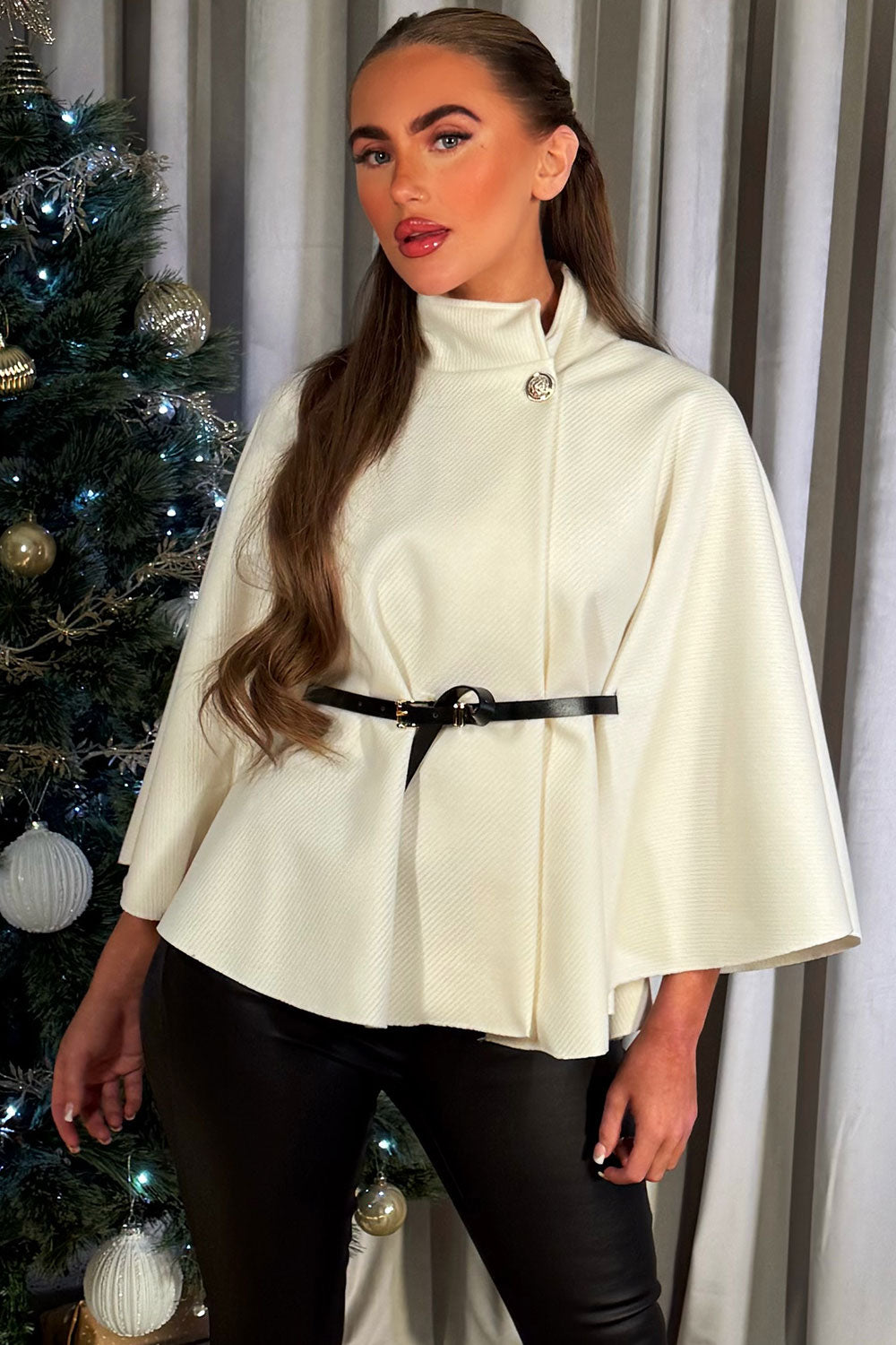 Cape with Belt Cream | Xtralitty