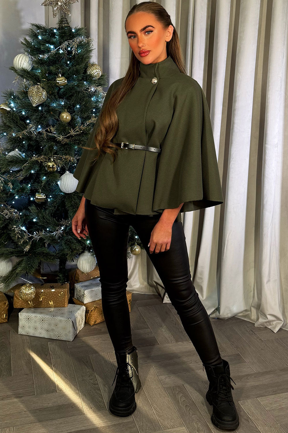 Cape with Belt Khaki | Xtralitty