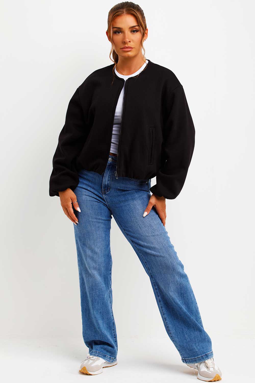 Soft Bomber Jacket with Zip Black | Xtralitty