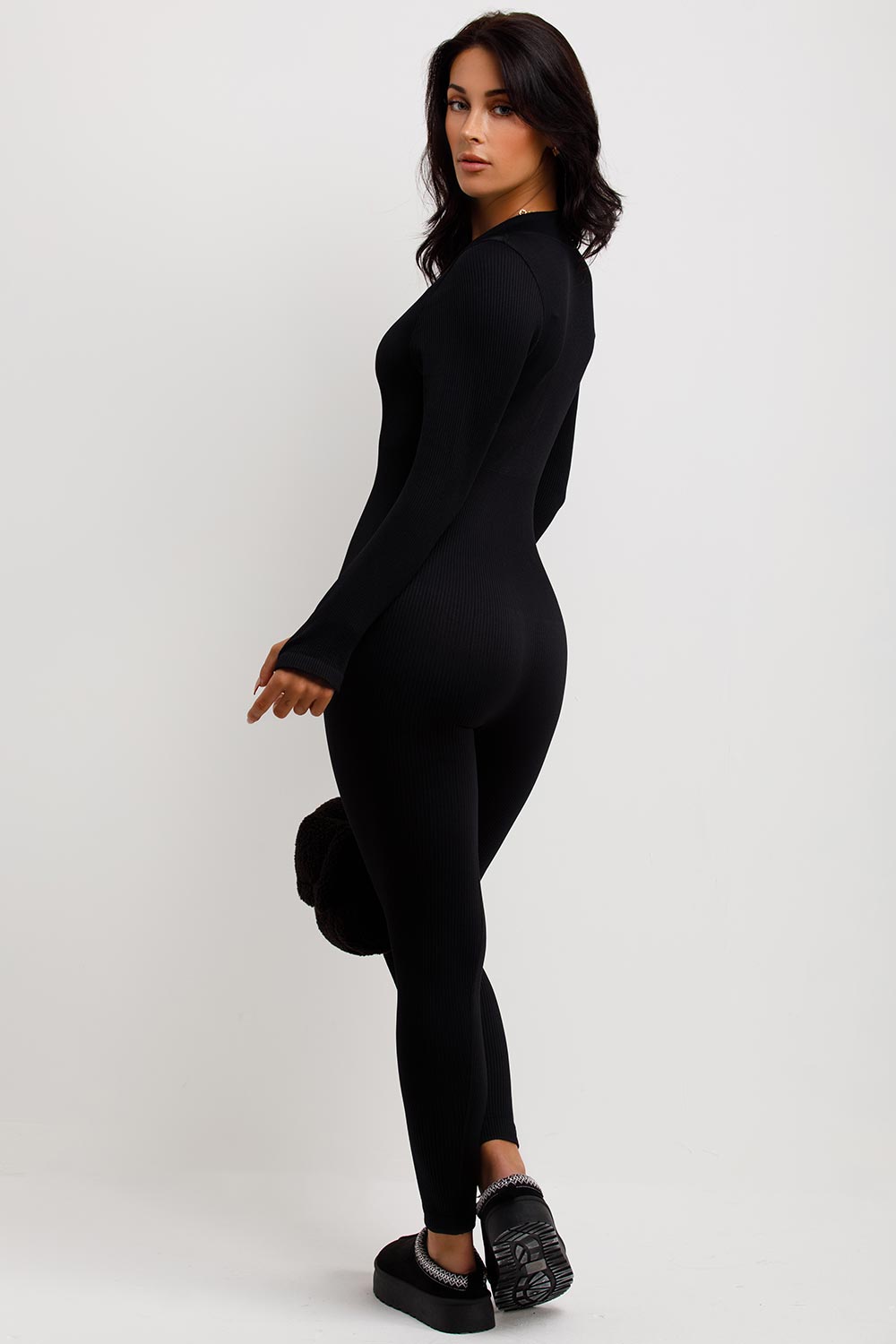 Seamless Ribbed Jumpsuit Structured Contour Unit | Xtralitty
