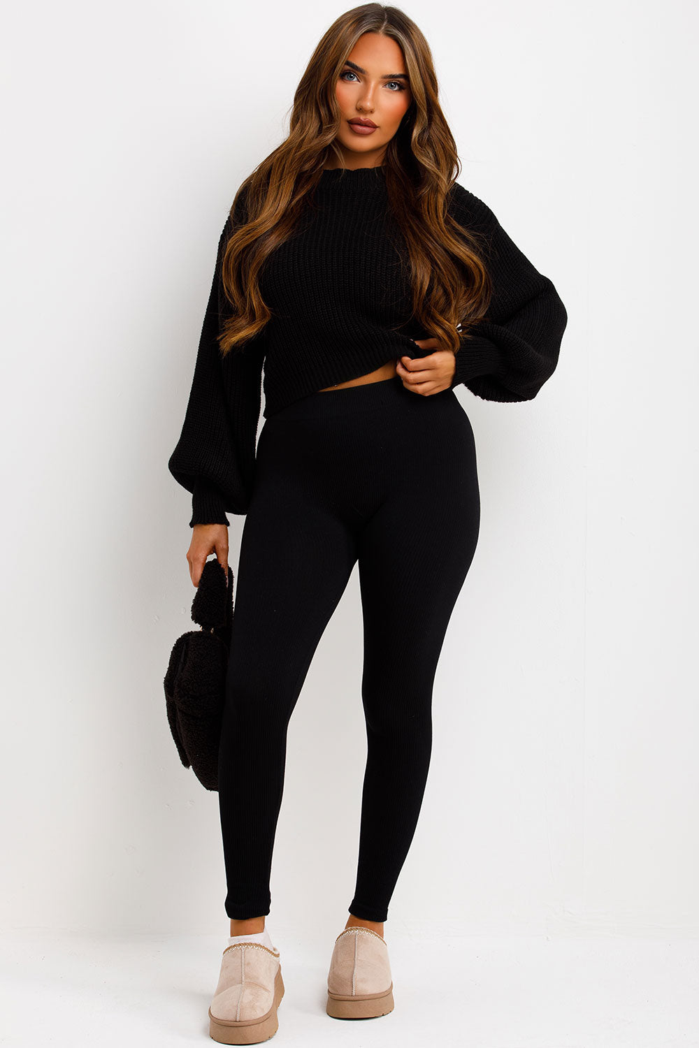Knitted Jumper Oversized Black | Xtralitty