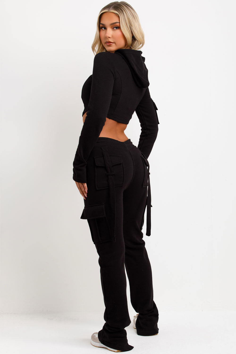 Cargo Joggers and Crop Corset Hoodie Tracksuit S | Xtralitty
