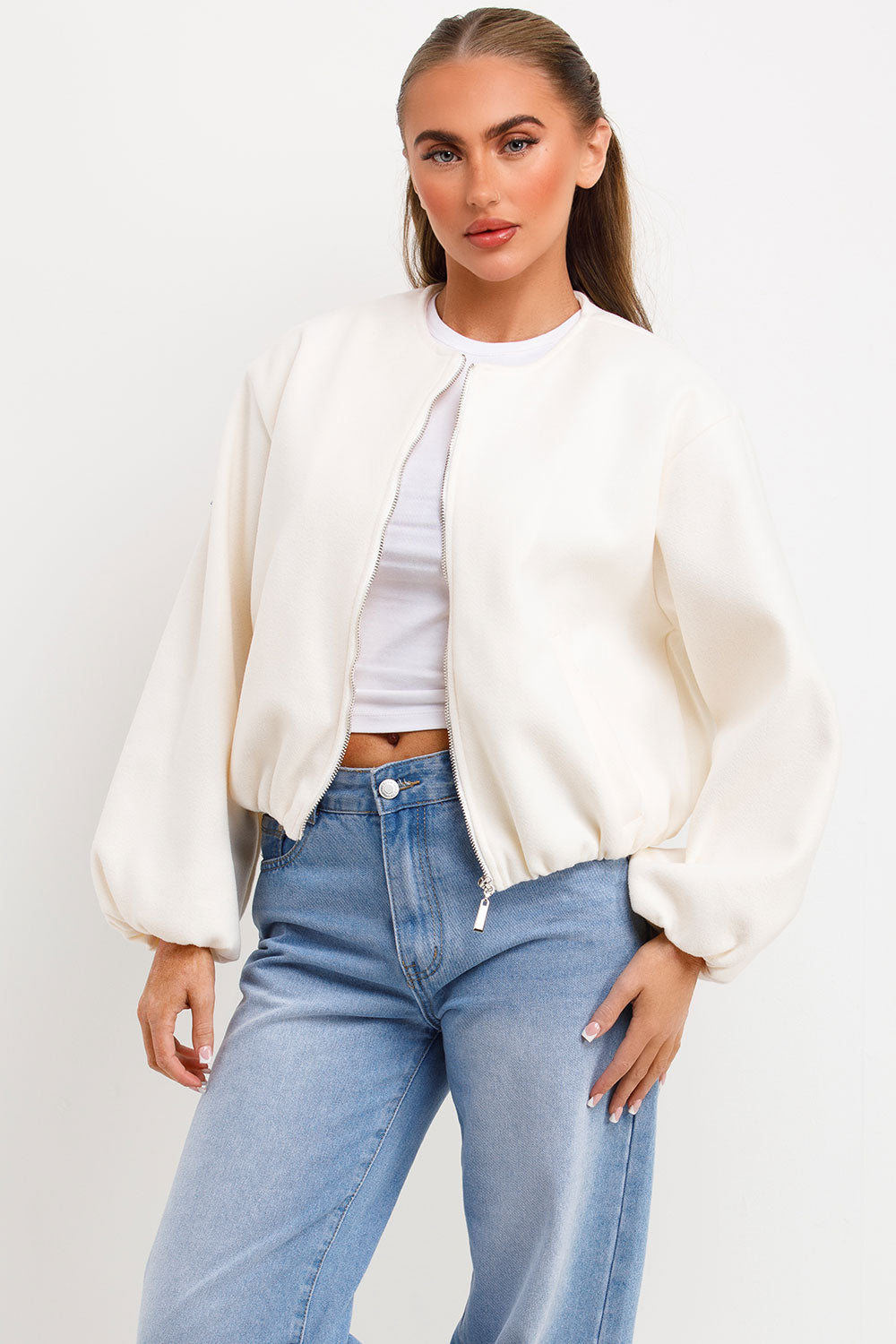 Soft Bomber Jacket Cream | Xtralitty