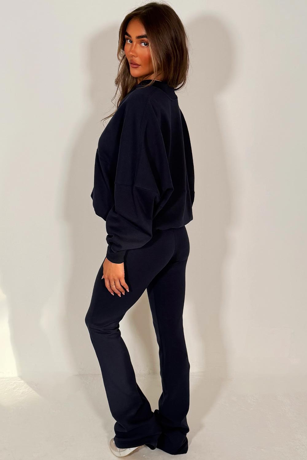 Bomber Sweatshirt with Zip and Bell Bottom Trous | Xtralitty