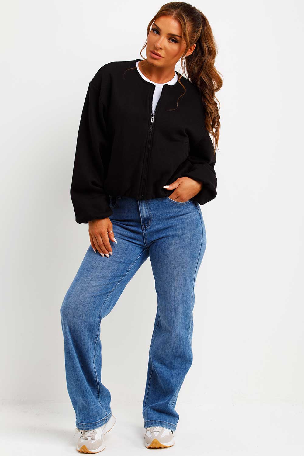 Soft Bomber Jacket with Zip Black | Xtralitty