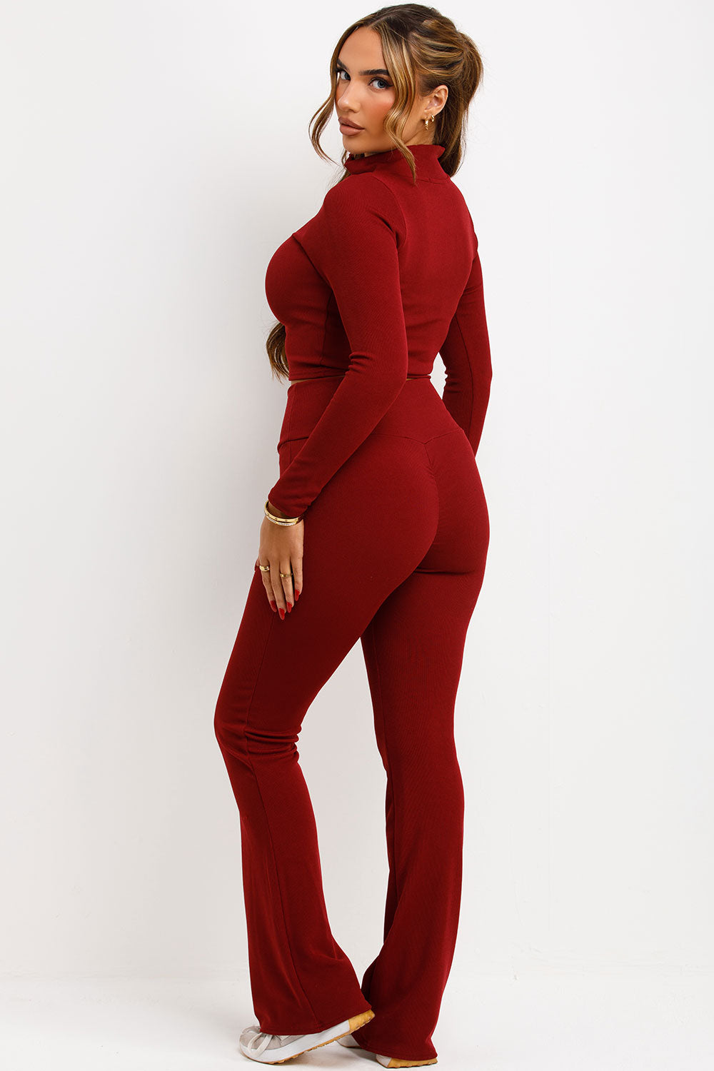 Flare Ruched Bum Trousers and Top Loungewear Set | Xtralitty