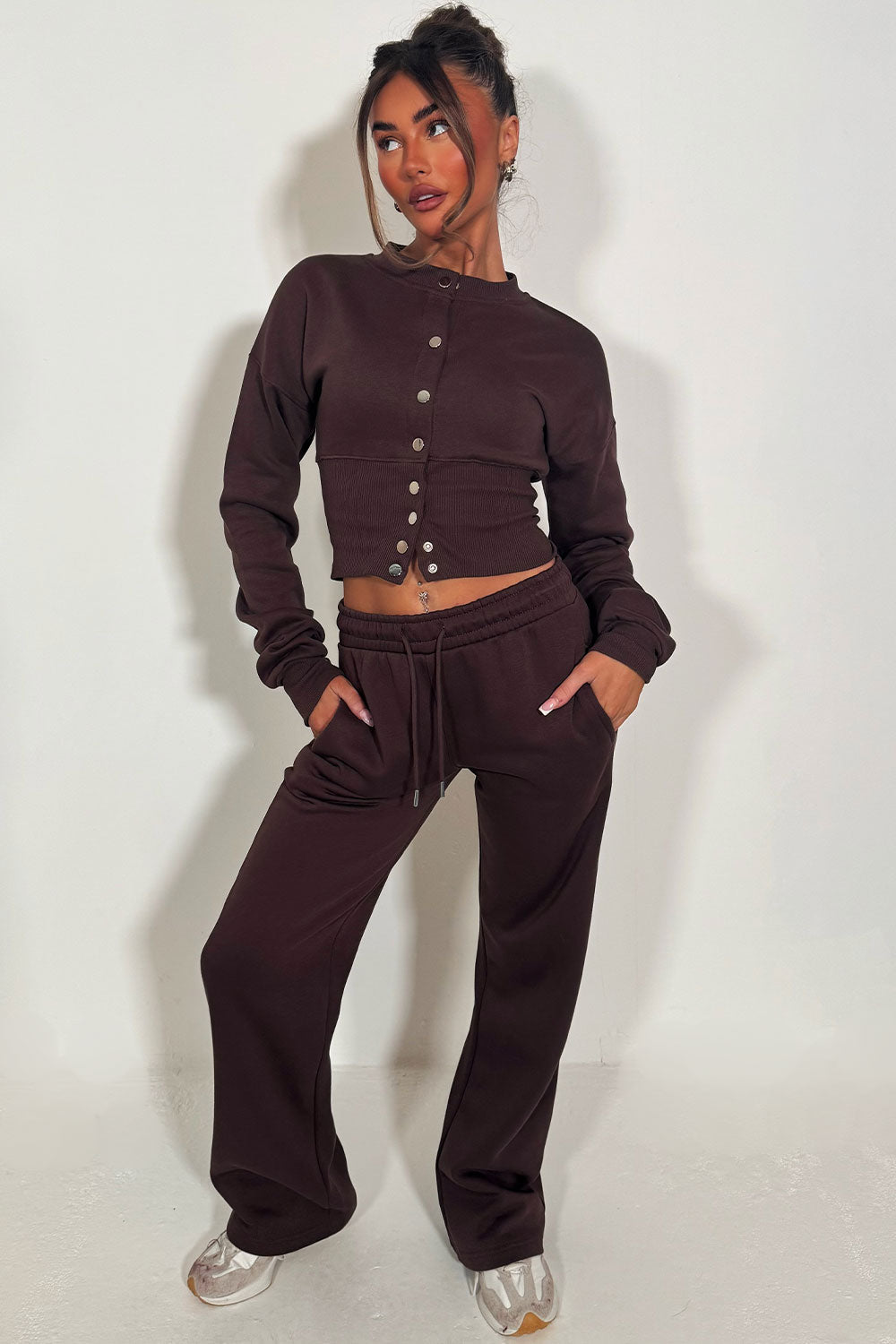 Button Up Corset Sweatshirt and Jogger Tracksuit | Xtralitty