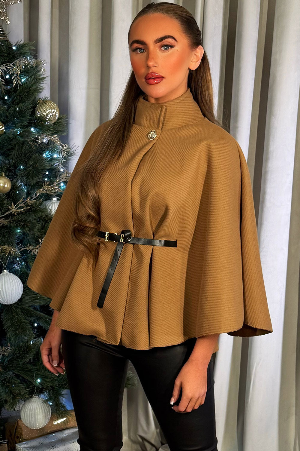 Cape with Belt Tan | Xtralitty