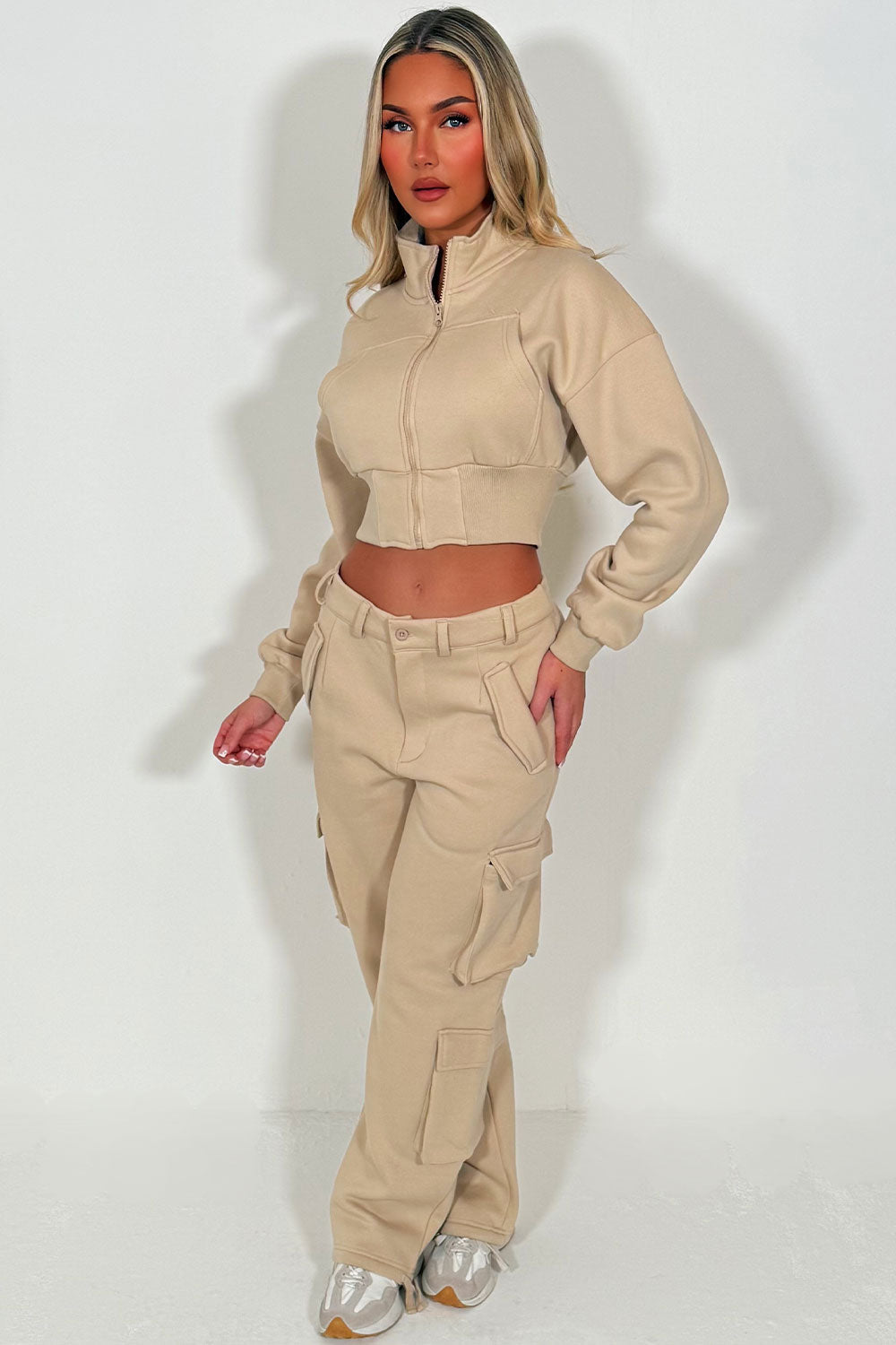 Cargo Joggers and Crop Sweatshirt Loungewear Co | Xtralitty