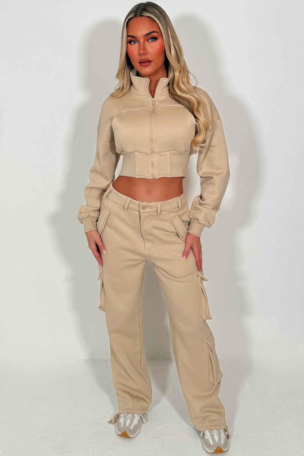 Cargo Joggers and Crop Sweatshirt Loungewear Co | Xtralitty