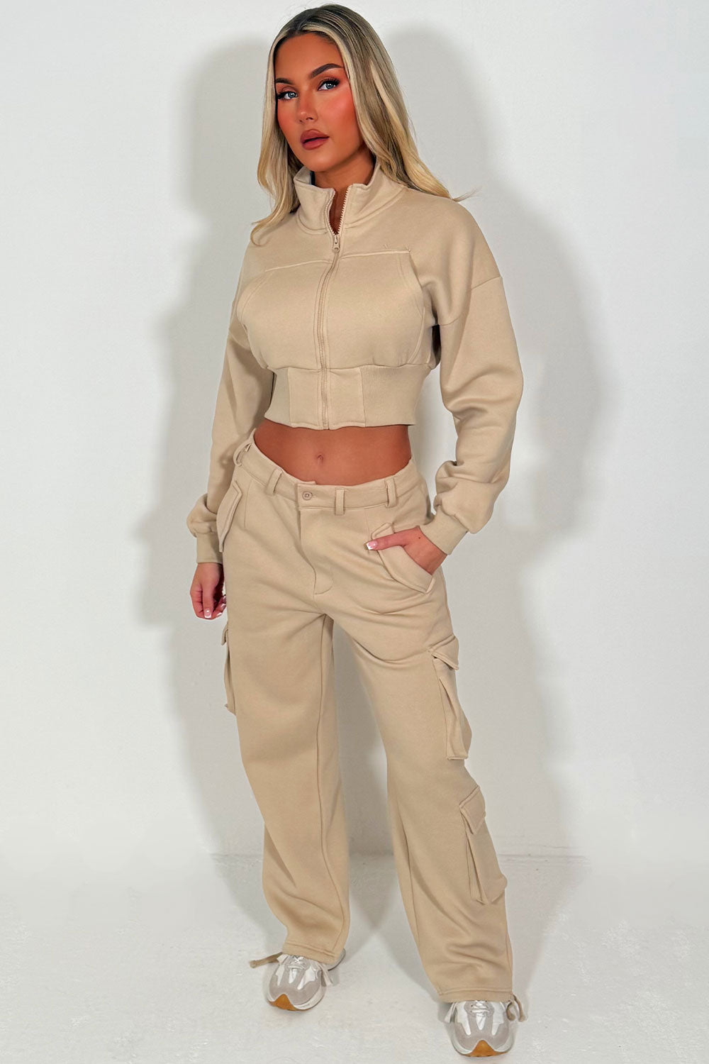 Cargo Joggers and Crop Sweatshirt Loungewear Co | Xtralitty