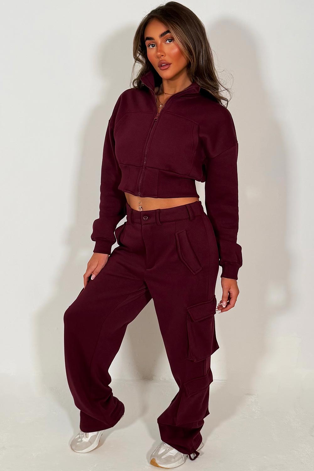 Cargo Joggers and Crop Sweatshirt Loungewear Co | Xtralitty