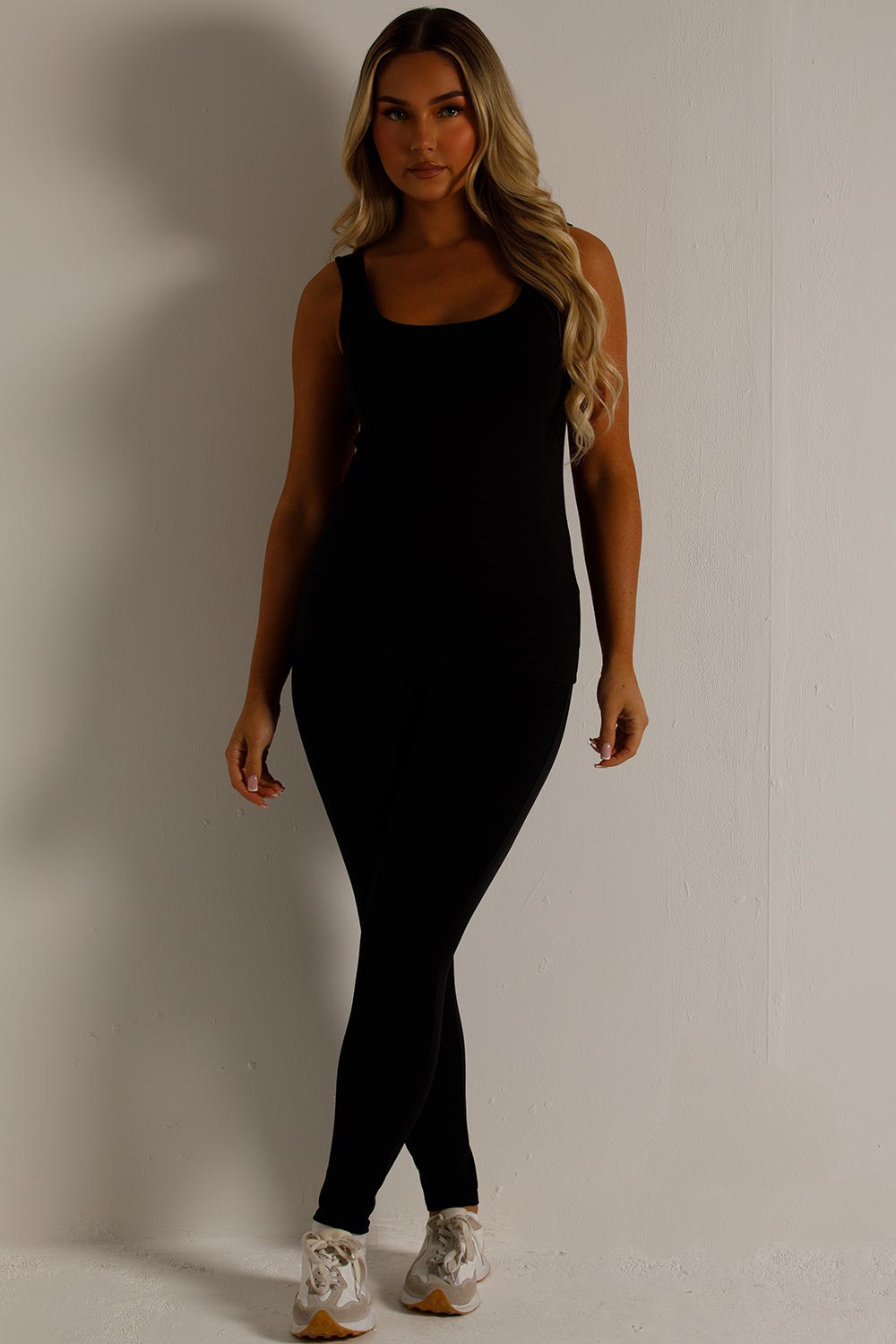 Sculpt Leggings and Top Two Piece Set Black | Xtralitty