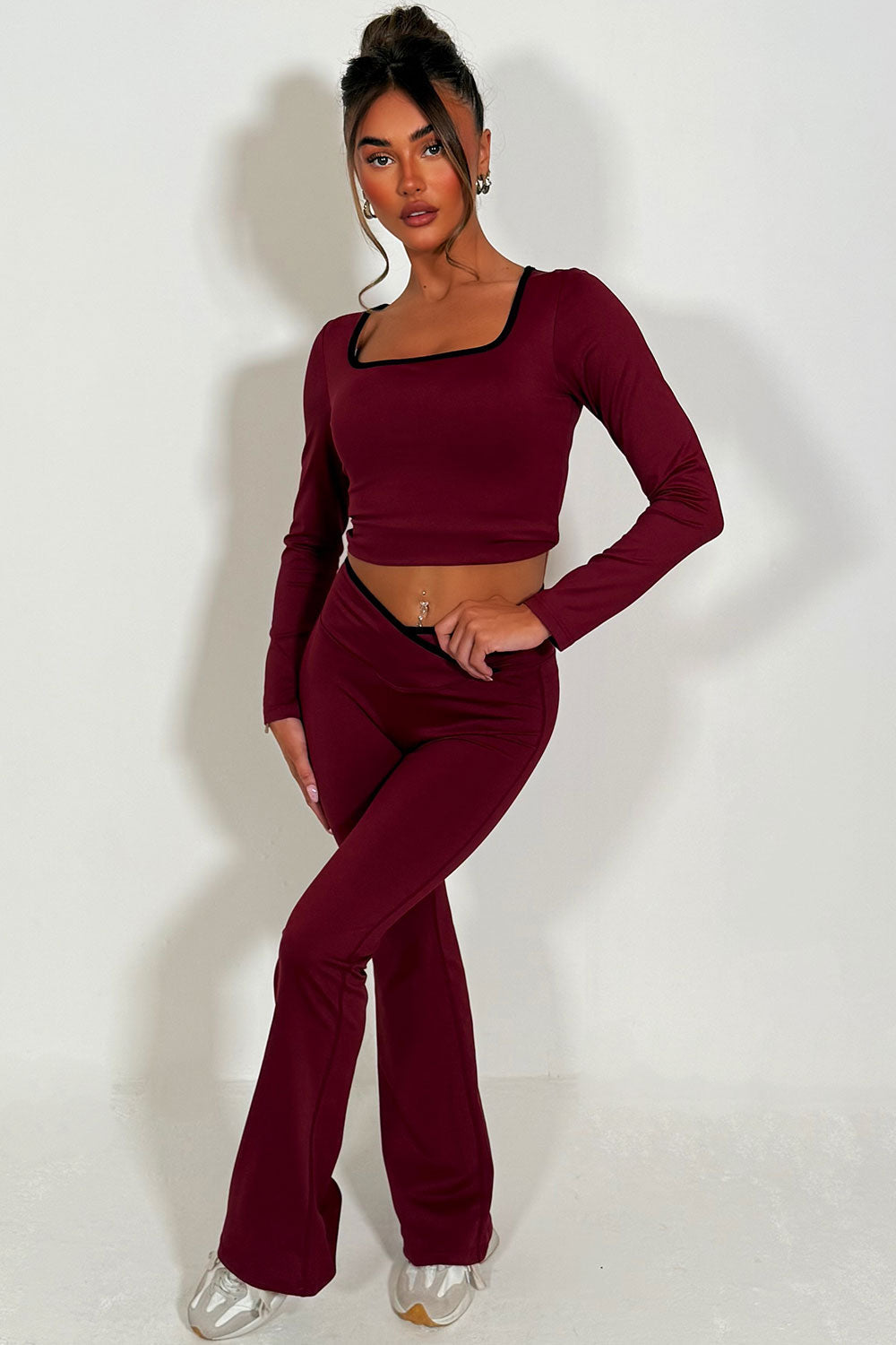 Flare Yoga Pants and Long Sleeve Top Co Ord Loun | Xtralitty