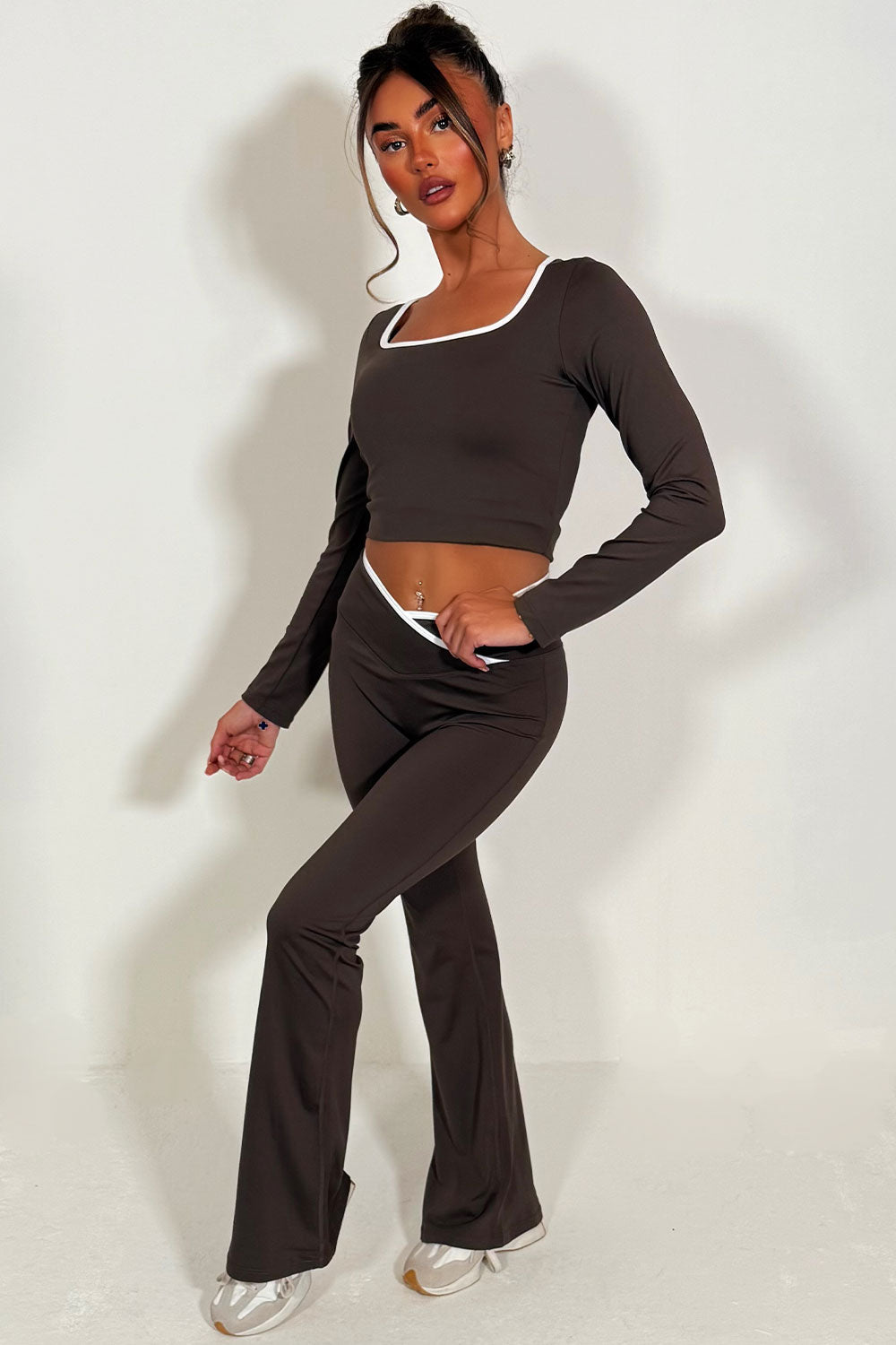 Flare Yoga Pants and Long Sleeve Top Co Ord Loun | Xtralitty