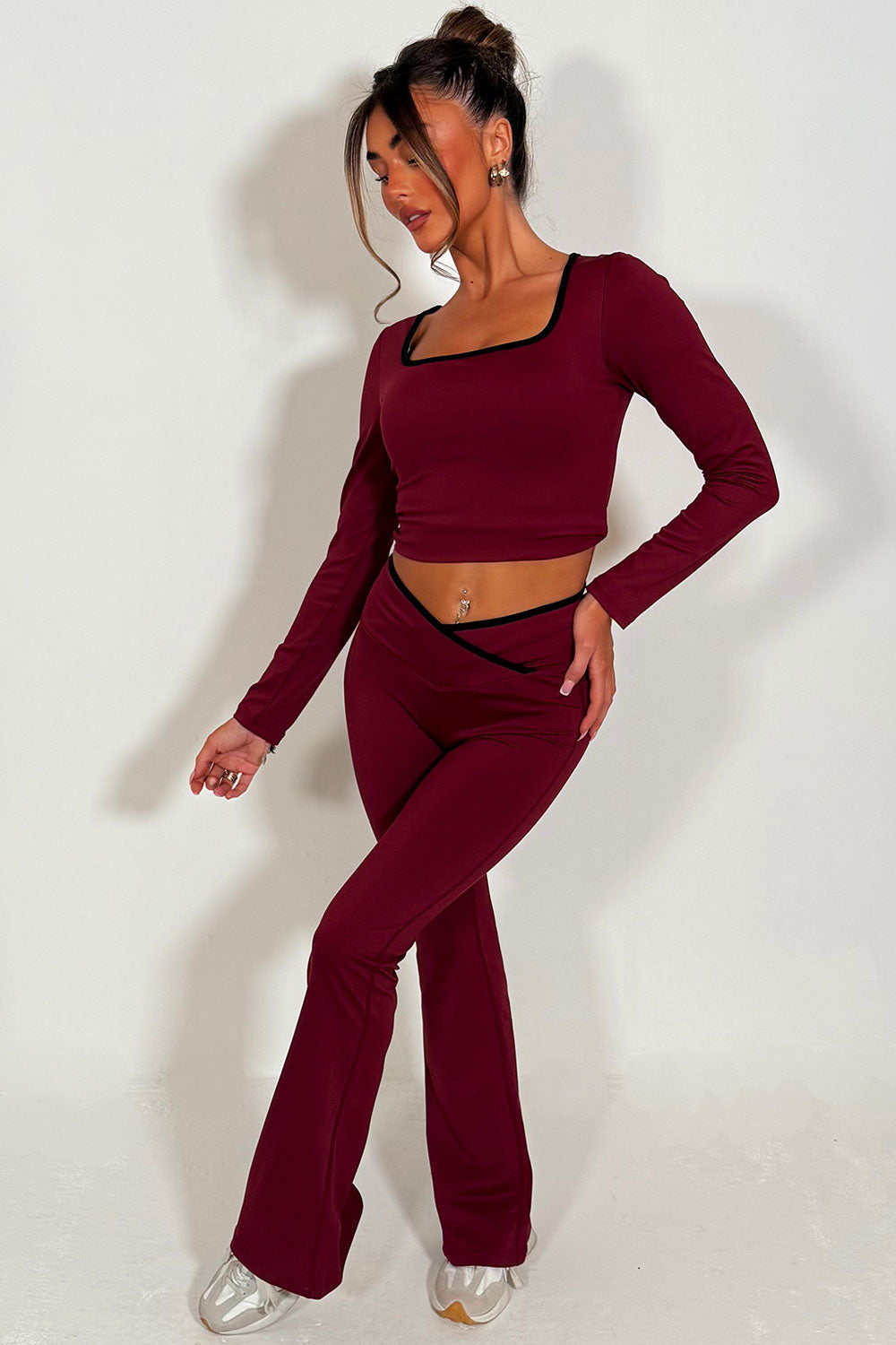 Flare Yoga Pants and Long Sleeve Top Co Ord Loun | Xtralitty