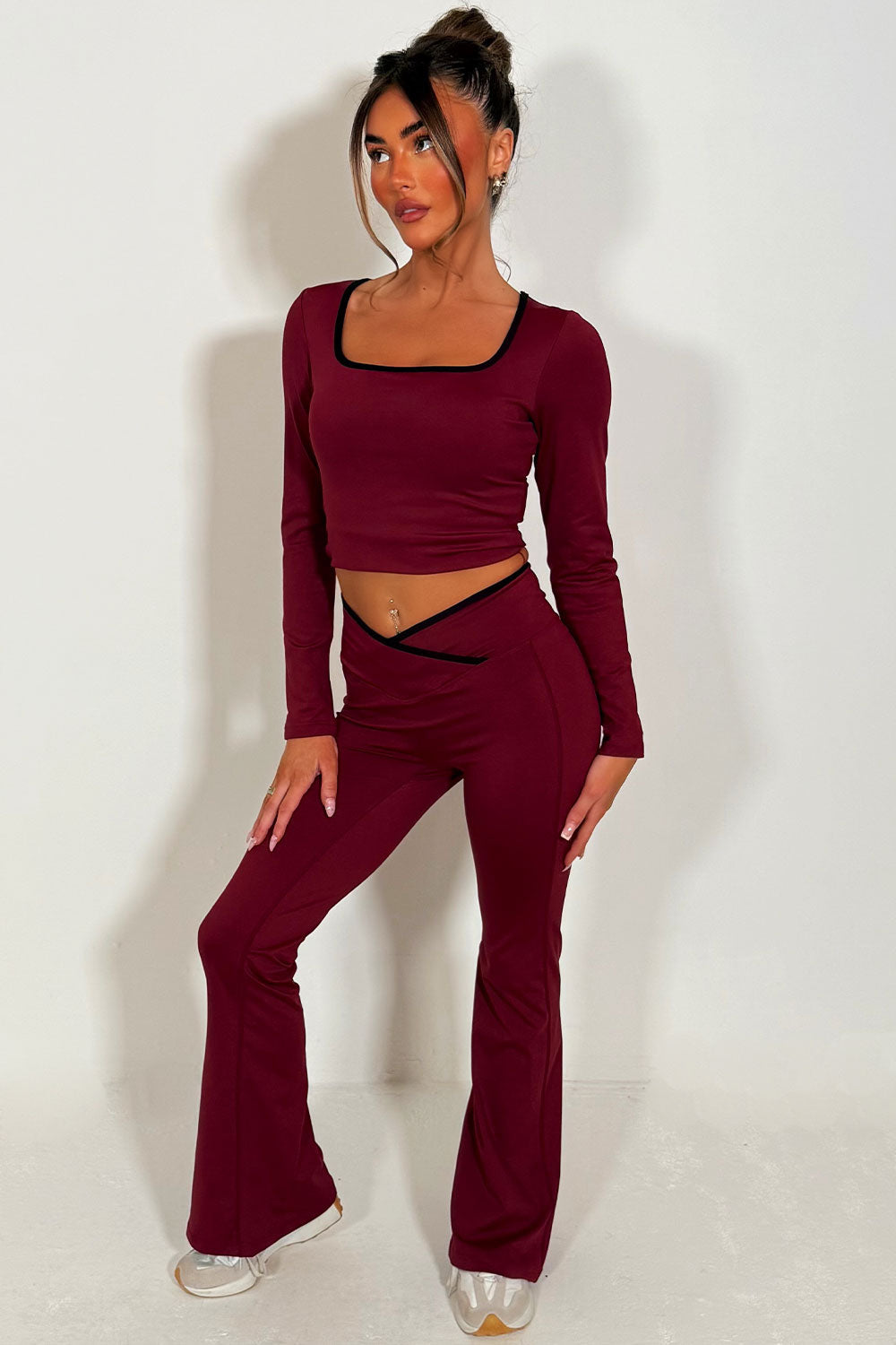 Flare Yoga Pants and Long Sleeve Top Co Ord Loun | Xtralitty