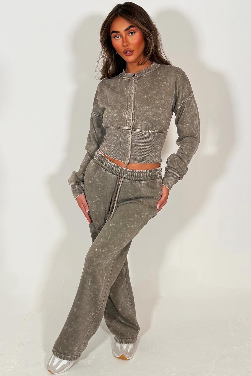 Button Up Corset Sweatshirt and Jogger Tracksuit | Xtralitty