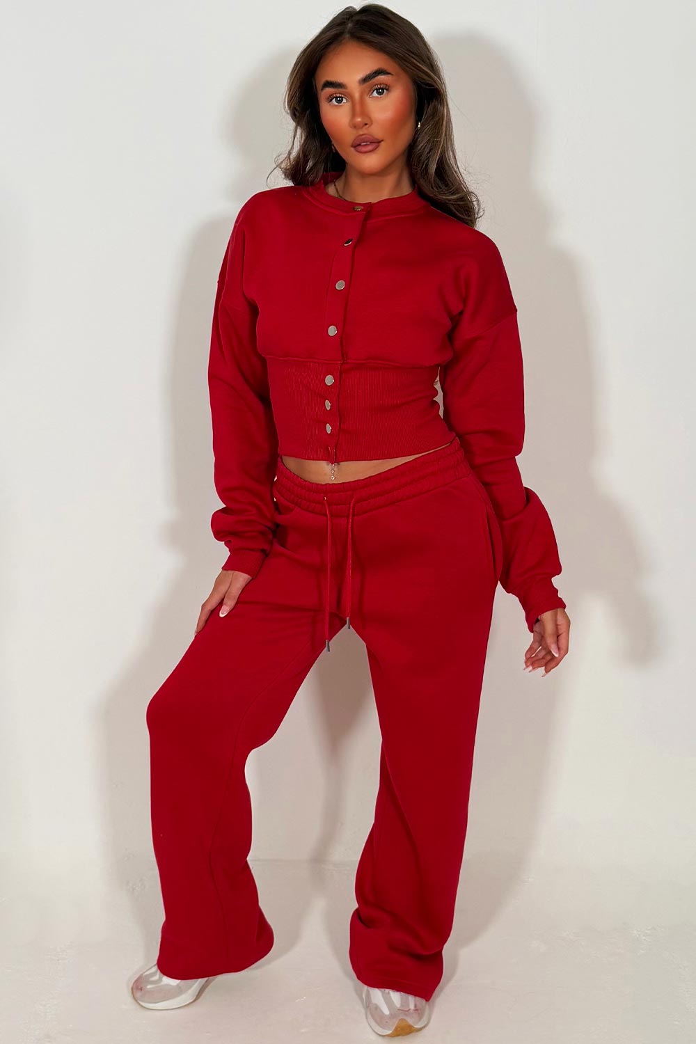 Button Up Corset Sweatshirt and Jogger Tracksuit | Xtralitty