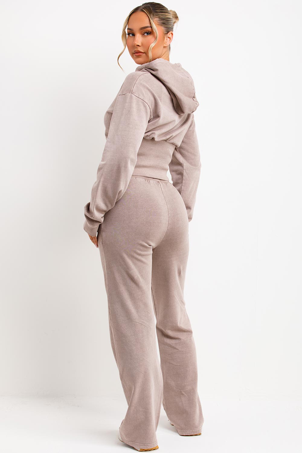 Crop Hoodie and Joggers Tracksuit with Corset Ri | Xtralitty