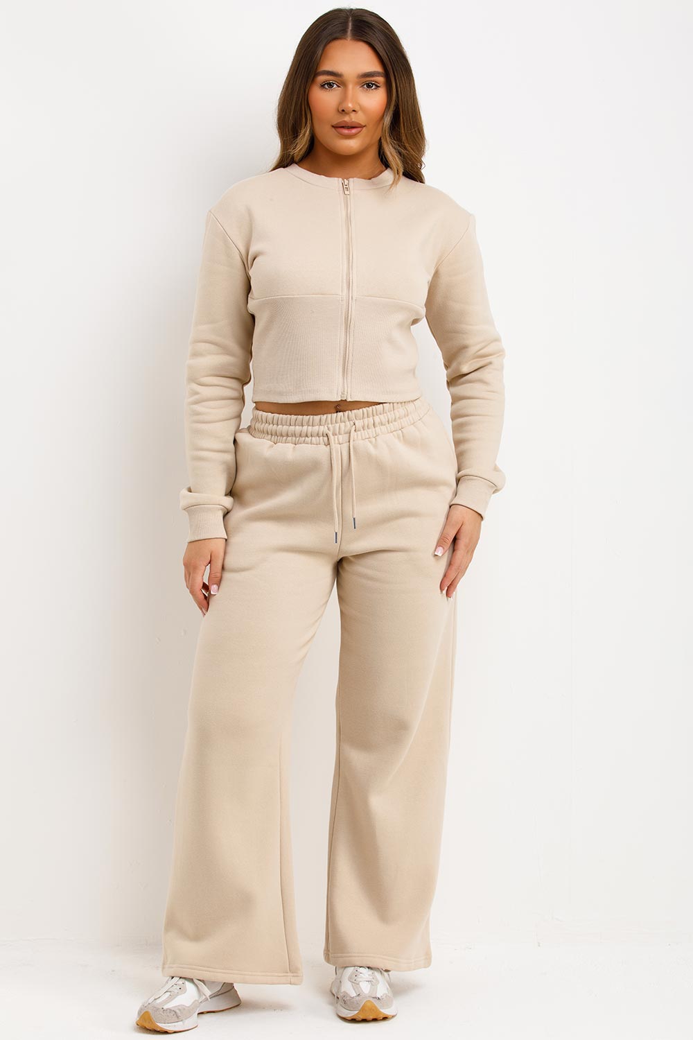 Corset Zip Up Crop Sweatshirt and Joggers Tracks | Xtralitty