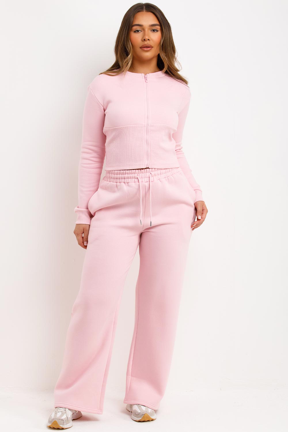 Corset Zip Up Crop Sweatshirt and Joggers Tracks | Xtralitty