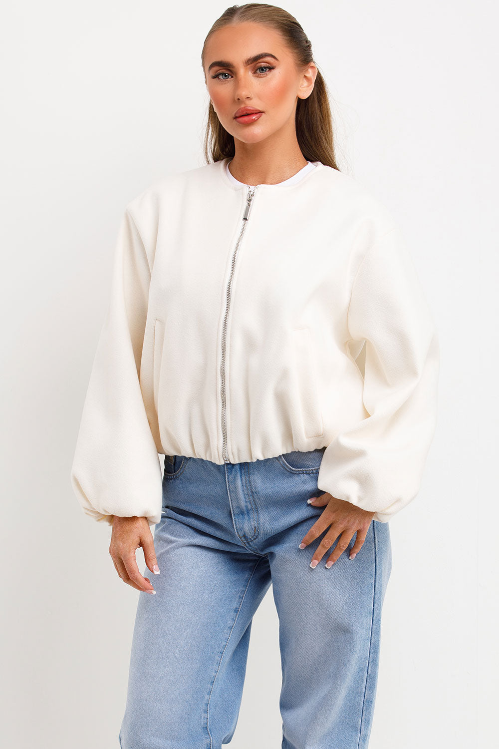 Soft Bomber Jacket Cream | Xtralitty