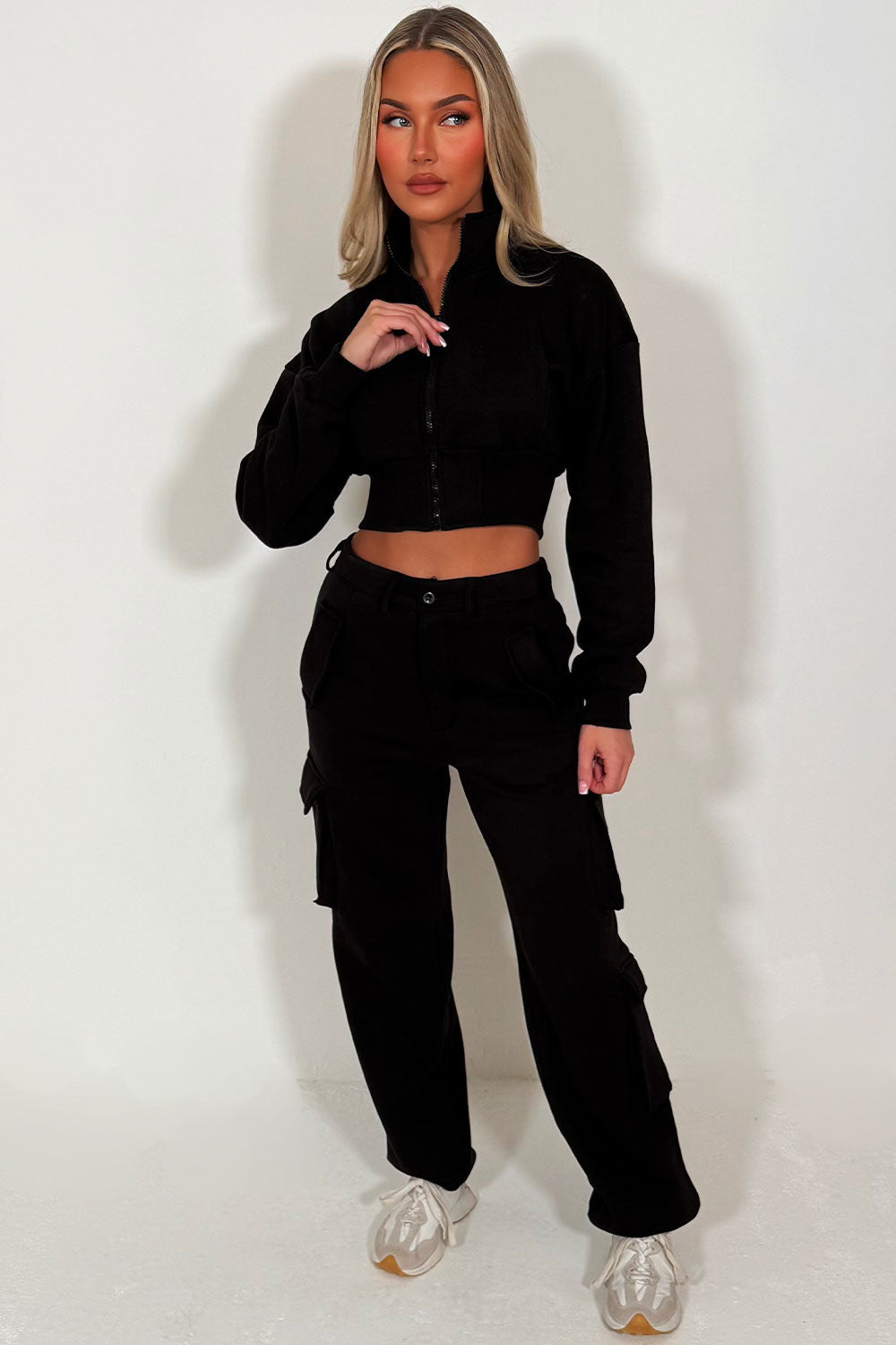Cargo Joggers and Crop Sweatshirt Loungewear Co | Xtralitty