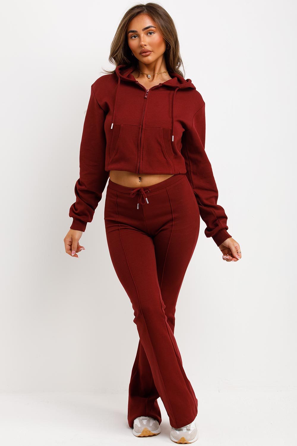 Crop Sweatshirt Hoodie and Bell Bottom Trousers | Xtralitty