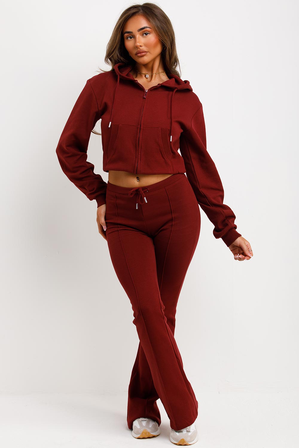 Crop Sweatshirt Hoodie and Bell Bottom Trousers | Xtralitty