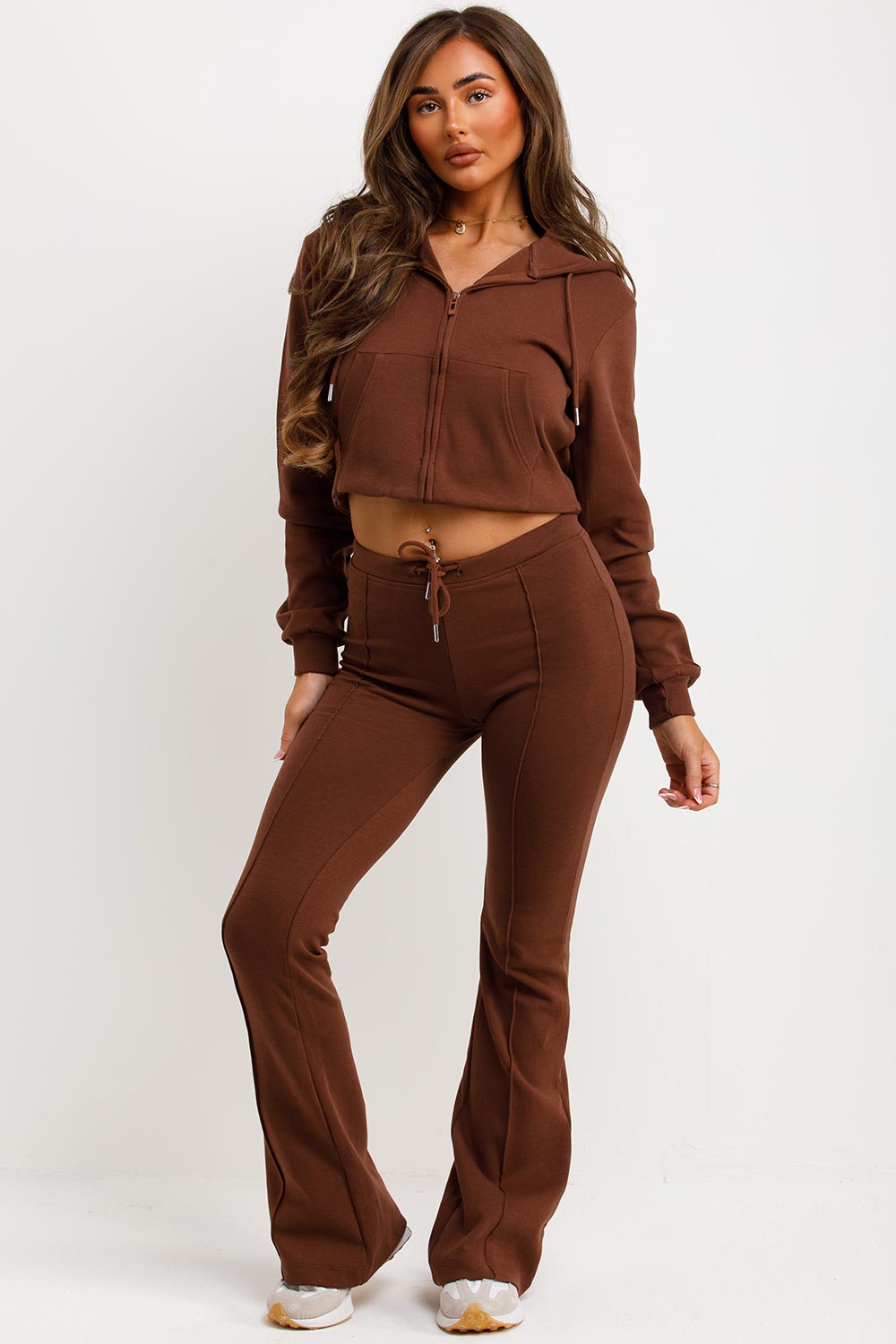 Crop Sweatshirt Hoodie and Bell Bottom Trousers | Xtralitty