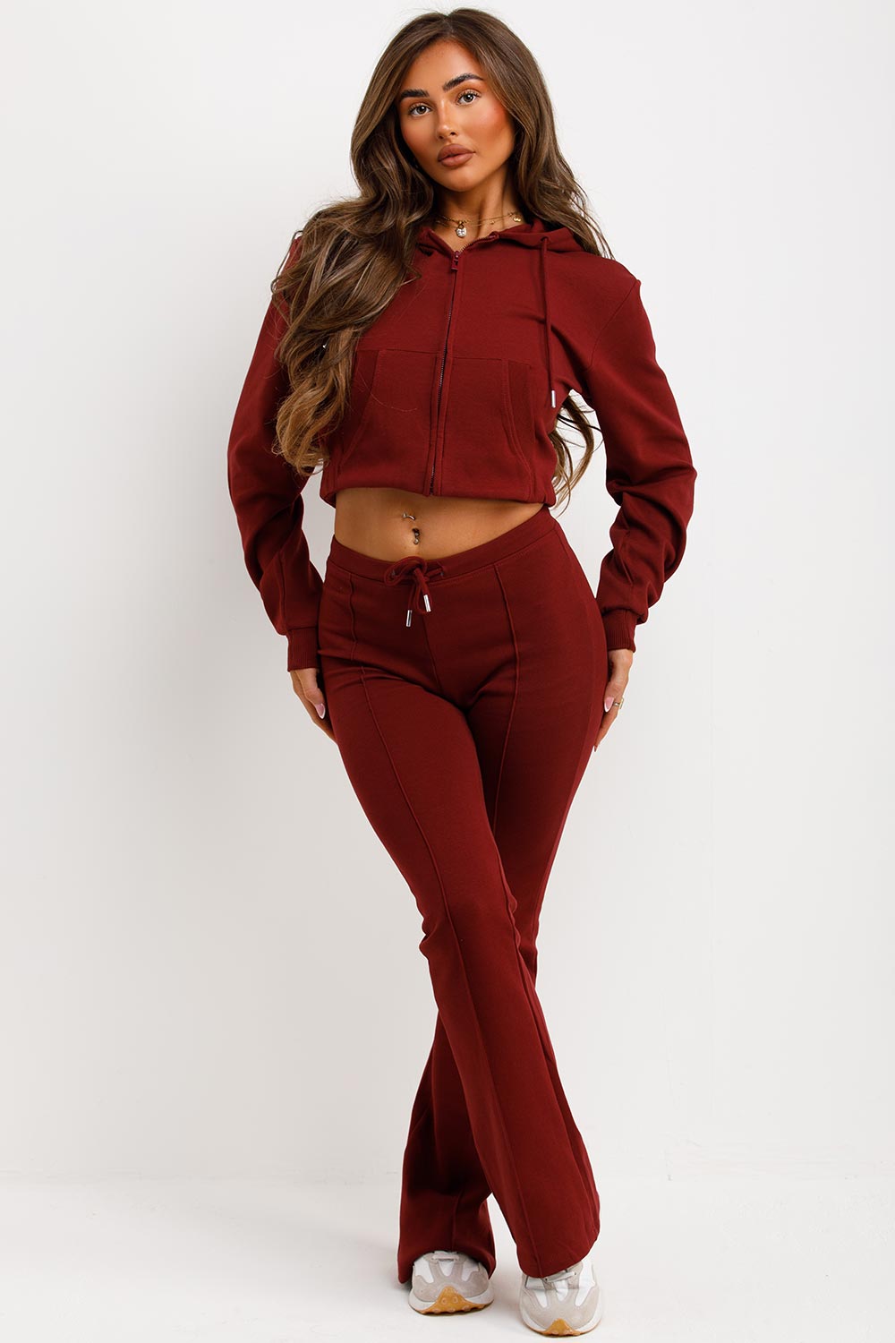 Crop Sweatshirt Hoodie and Bell Bottom Trousers | Xtralitty