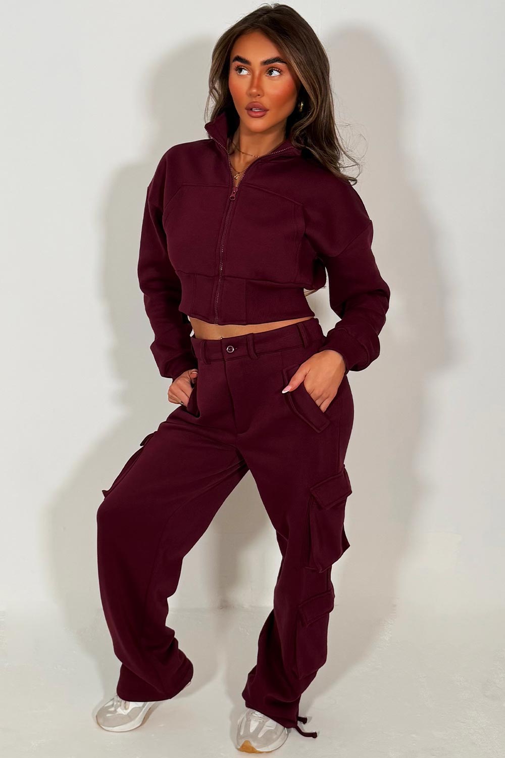 Cargo Joggers and Crop Sweatshirt Loungewear Co | Xtralitty