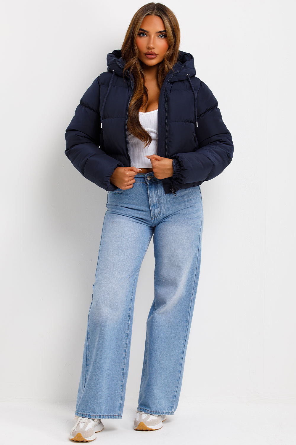 Navy Hooded Puffer Jacket | Xtralitty