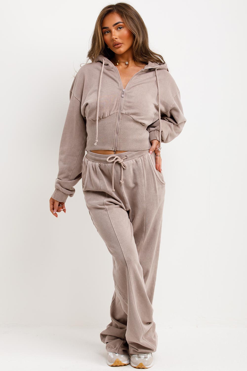 Corset Zip Up Hoodie and Joggers Tracksuit Co Or | Xtralitty