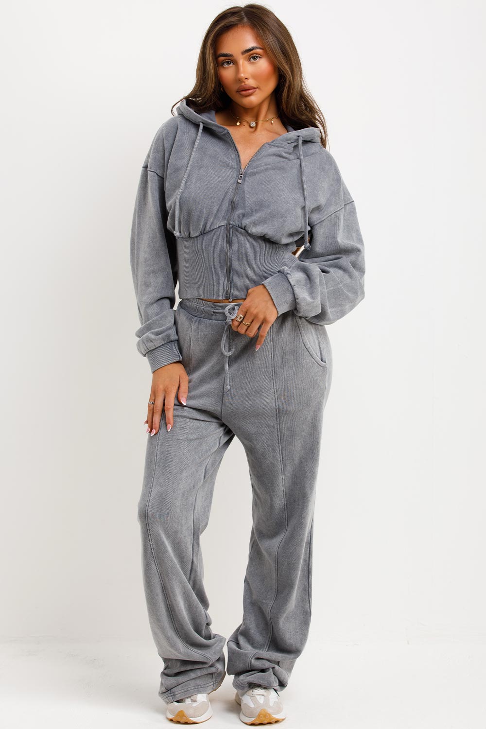 Corset Zip Up Hoodie and Joggers Tracksuit Co Or | Xtralitty