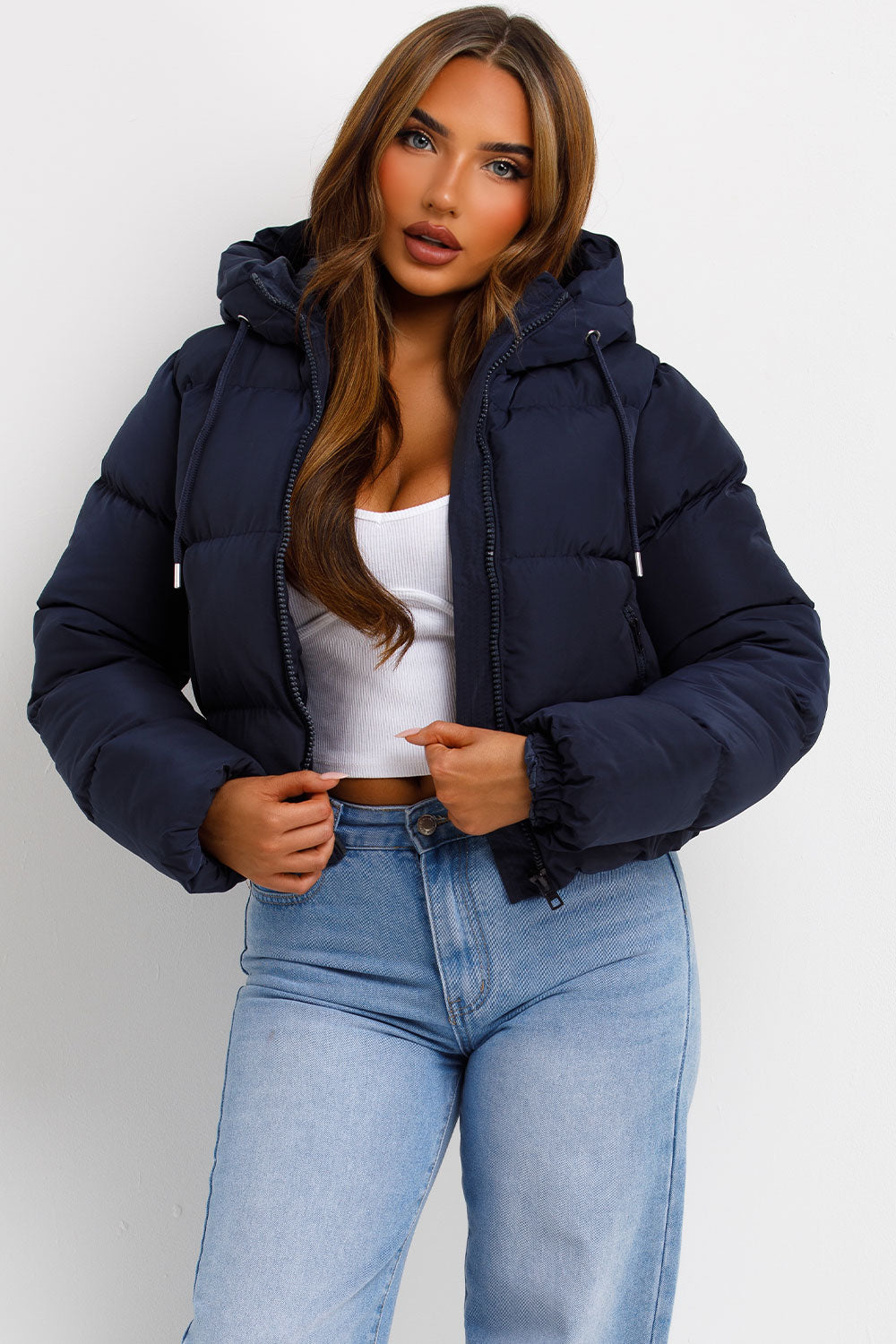 Navy Hooded Puffer Jacket | Xtralitty