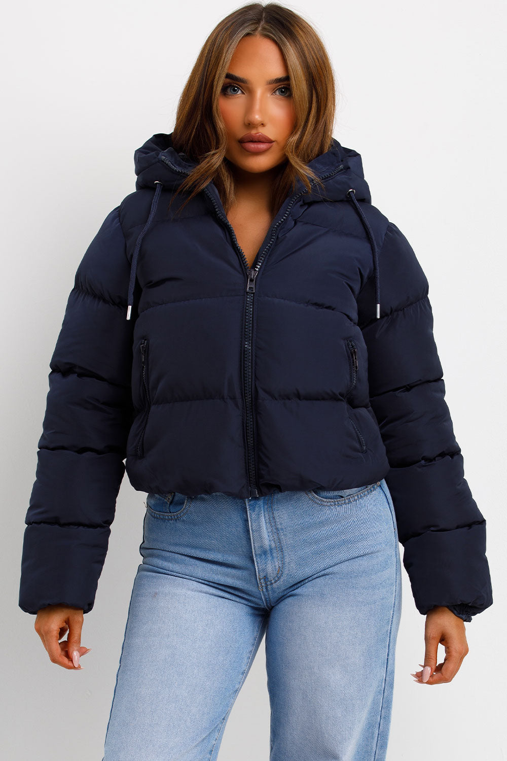 Navy Hooded Puffer Jacket | Xtralitty