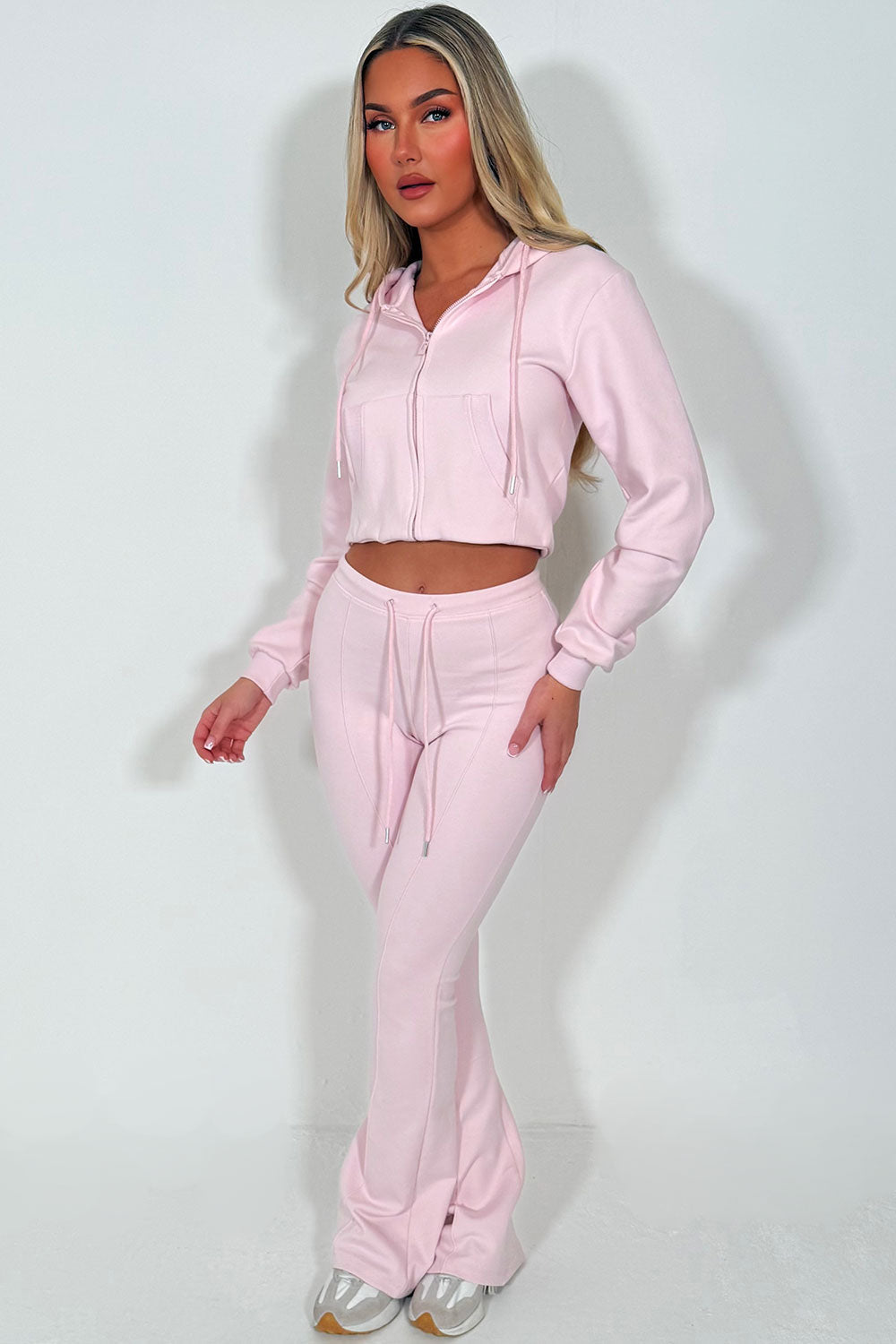 Crop Sweatshirt Hoodie and Bell Bottom Trousers | Xtralitty