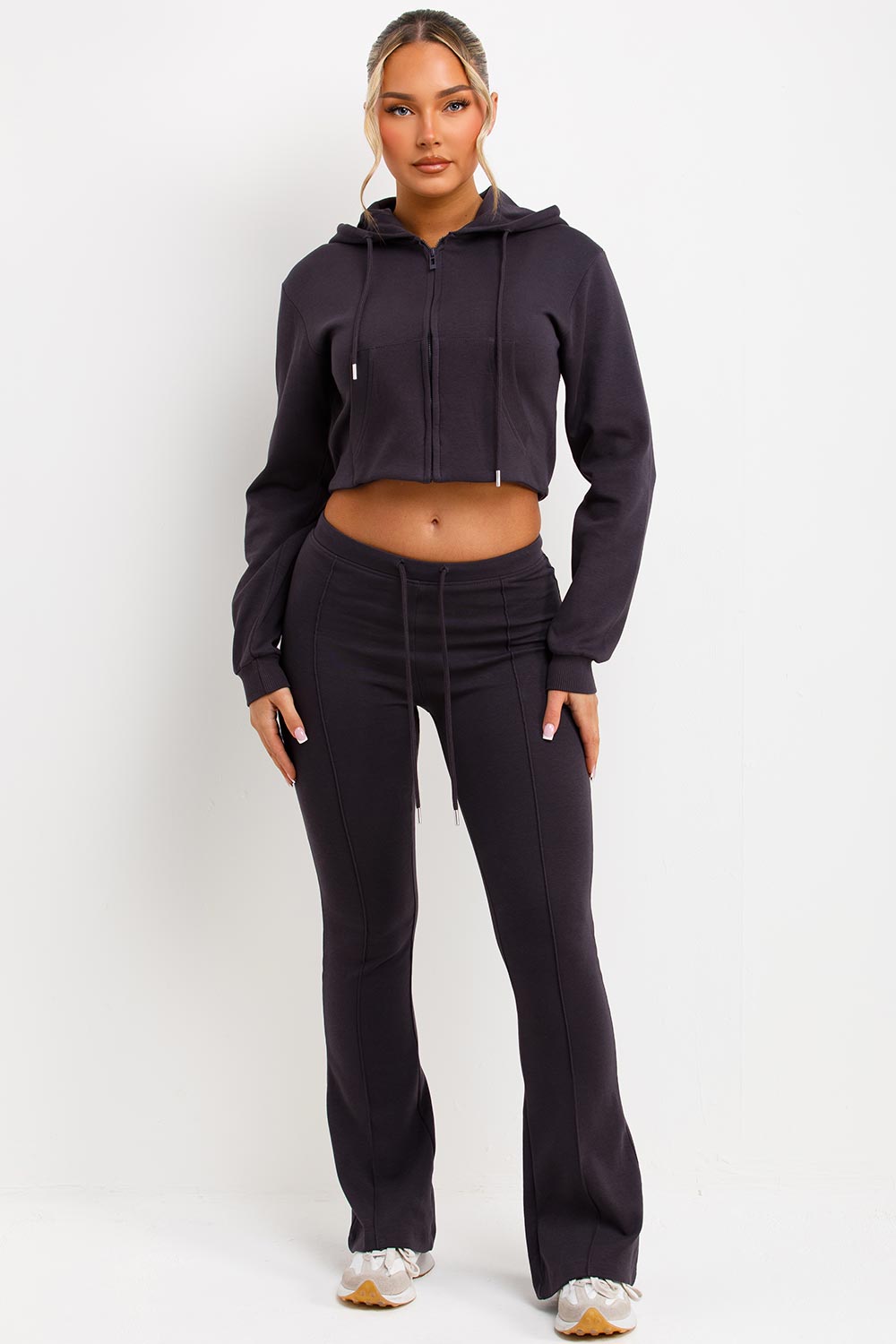 Crop Sweatshirt Hoodie and Bell Bottom Trousers | Xtralitty