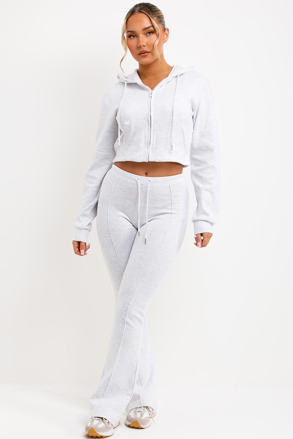 Crop Sweatshirt Hoodie and Bell Bottom Trousers | Xtralitty