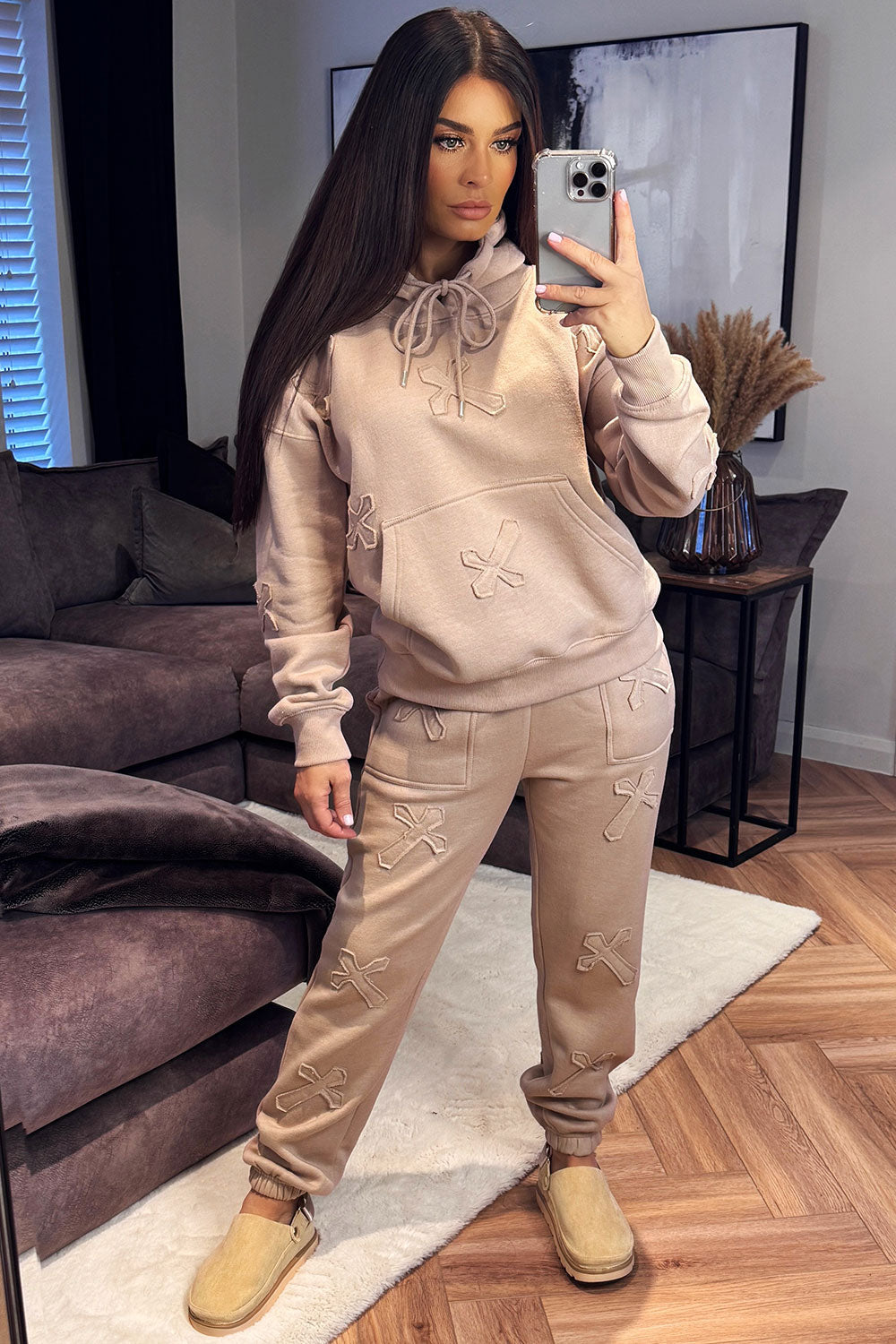 Hoodie and Joggers Tracksuit Cross Patch Loungew | Xtralitty