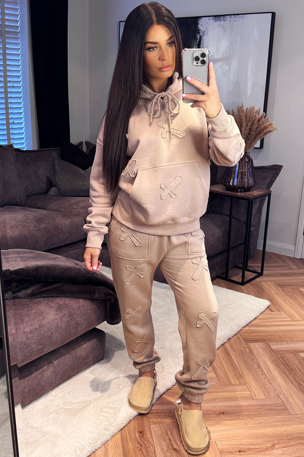 Hoodie and Joggers Tracksuit Cross Patch Loungew | Xtralitty