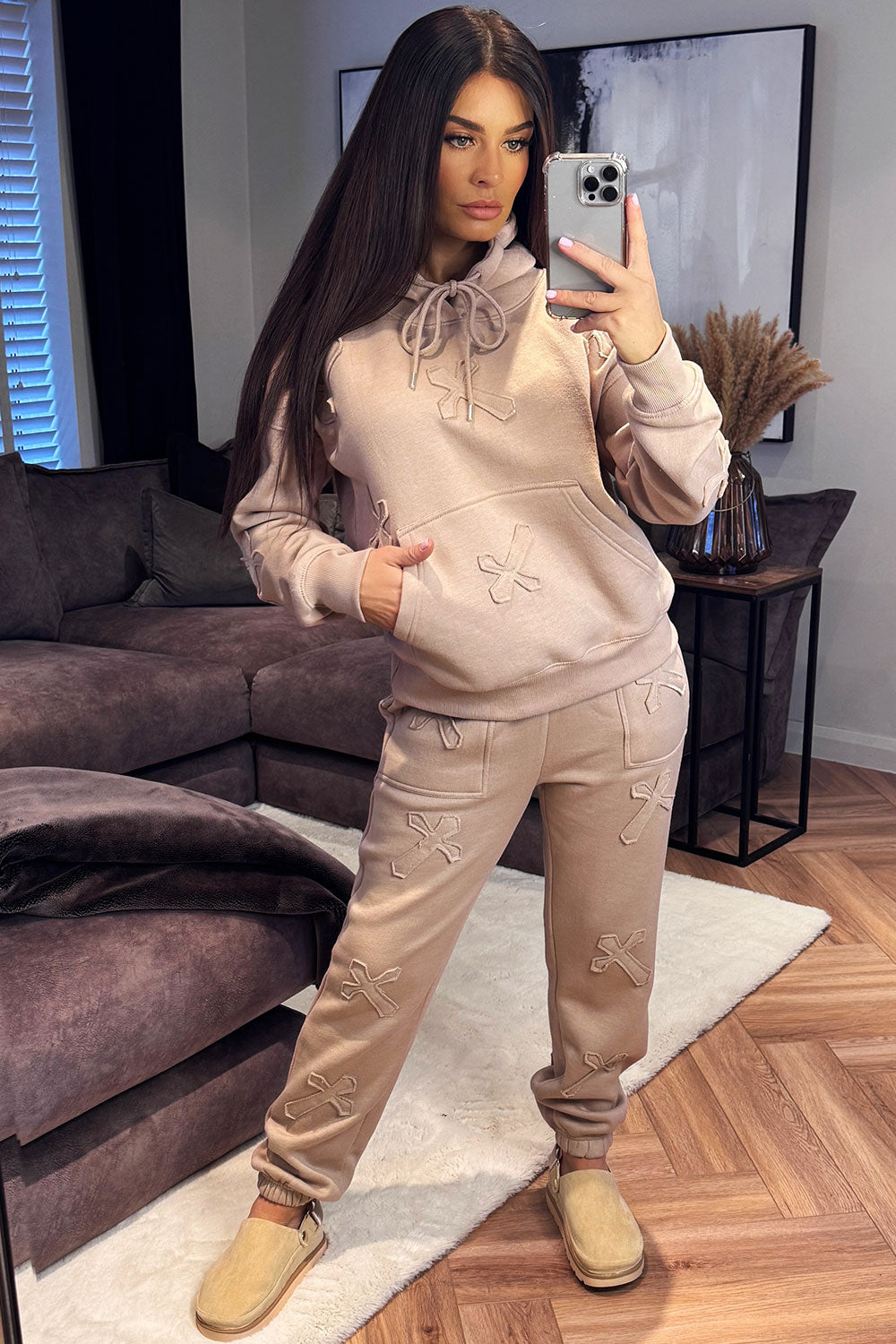 Hoodie and Joggers Tracksuit Cross Patch Loungew | Xtralitty